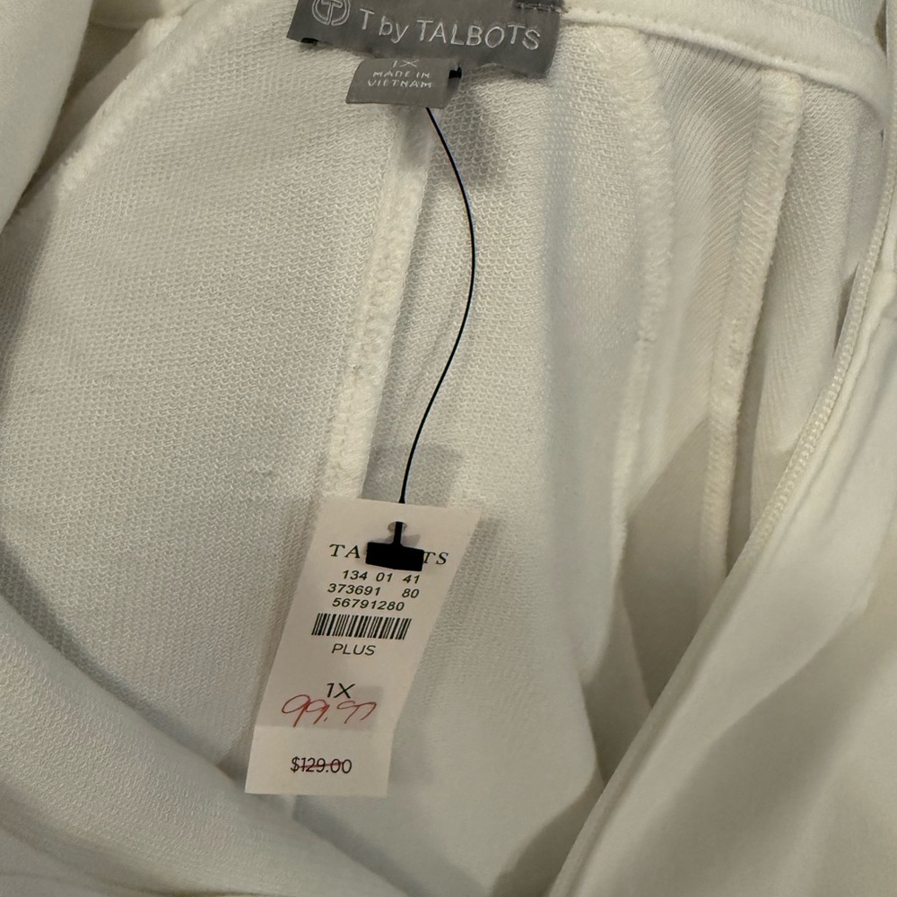 T by Talbots White Full-Zip Jacket - Picture 4 of 7